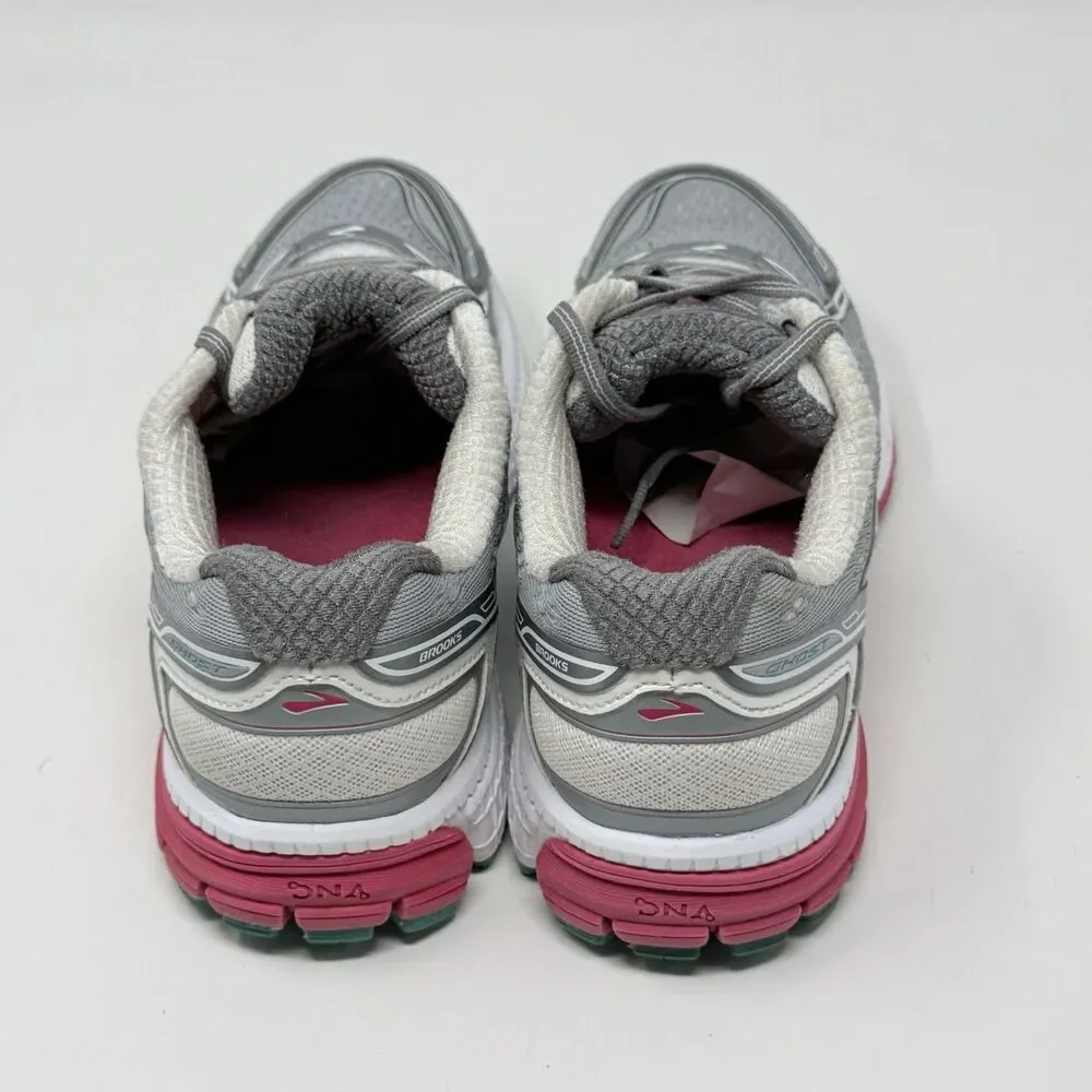 Brooks Ghost 8th Edition Sneakers Shoes Womens  8 M Gray Pink Running Comfort